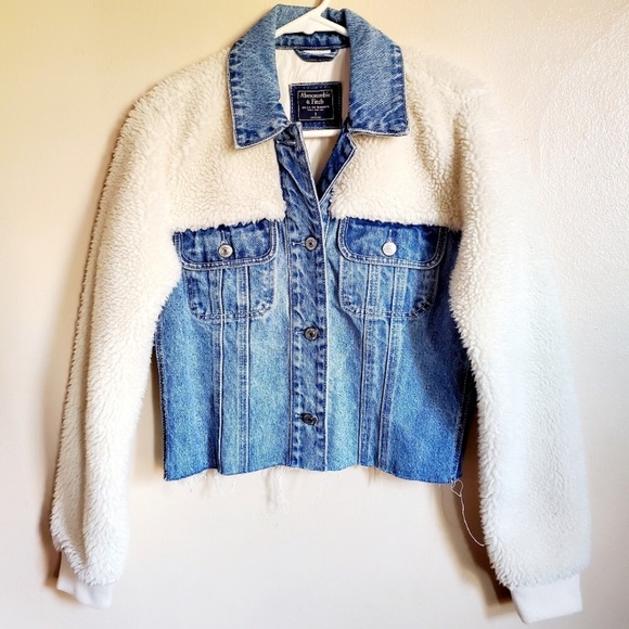 Abercrombie sherpa jean jacket - Picture 6 of 8
